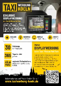 Flyer Digitale Taxiwerbung